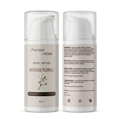 Gel musc intime - Douceur floral - Parfum fleur de coton - 30 ml