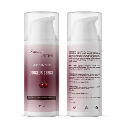 Gel musc intime - Douceur Cerise - Parfum cerise - 30 ml