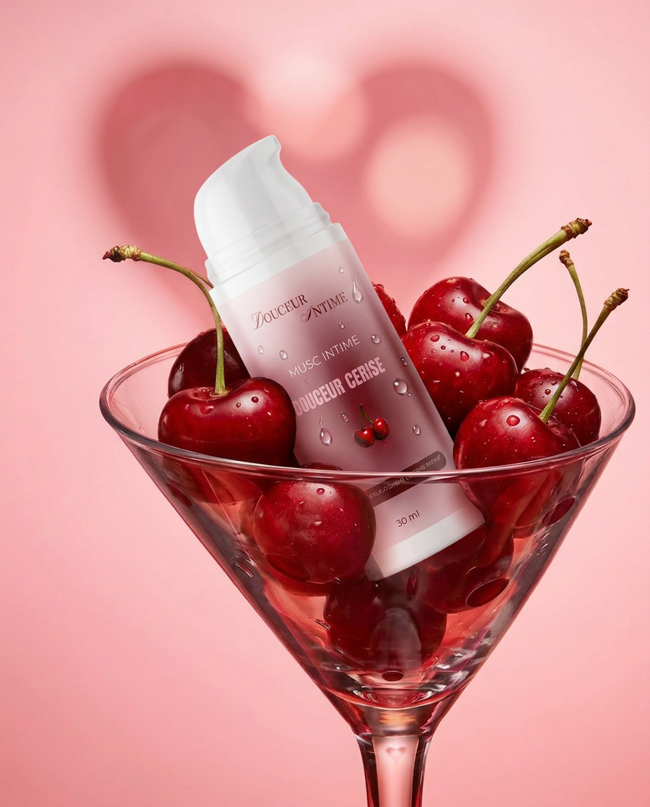 Gel musc intime - Douceur Cerise - Parfum cerise - 30 ml