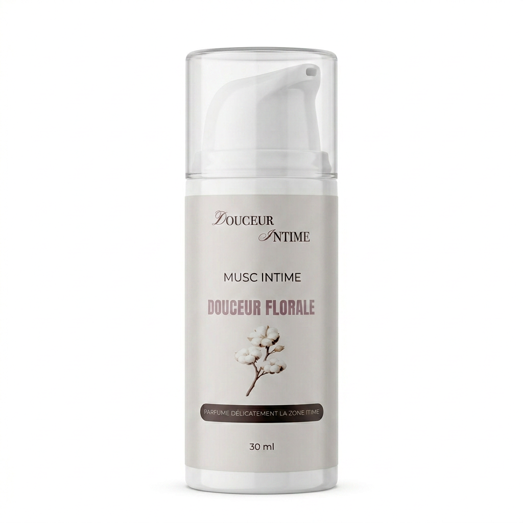Gel musc intime - Douceur floral - Parfum fleur de coton - 30 ml