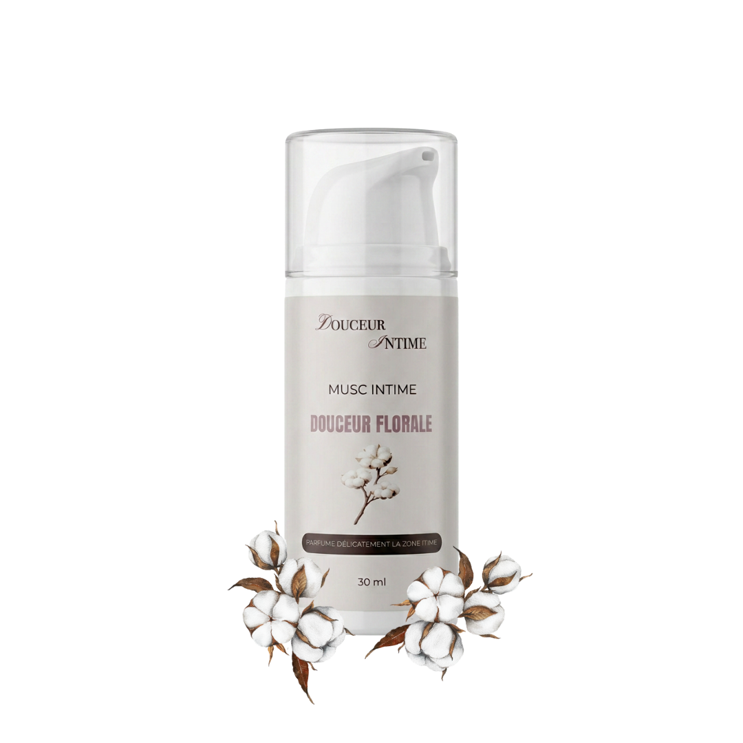 Gel musc intime - Douceur floral - Parfum fleur de coton - 30 ml