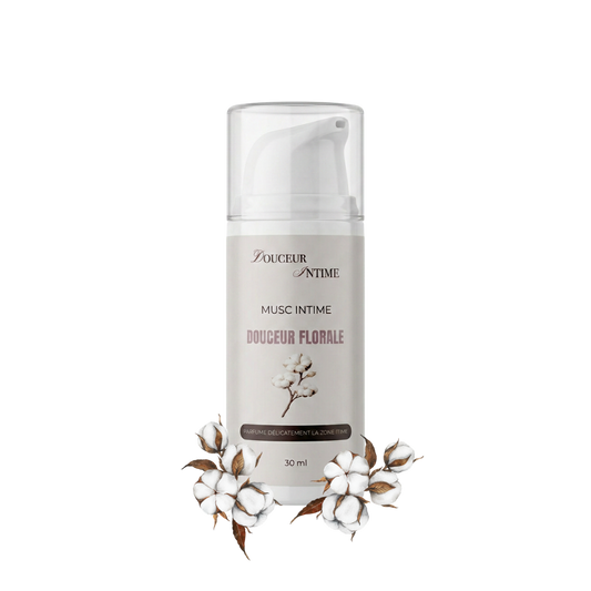 Gel musc intime - Douceur floral - Parfum fleur de coton - 30 ml